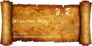 Wieszner Ria névjegykártya